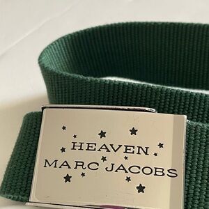 Heaven by Marc Jacobs Green Unisex Belt with Silver Buckle